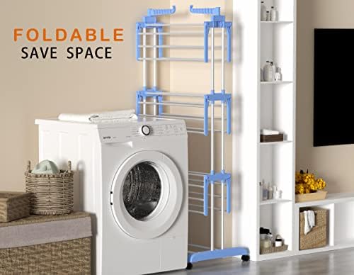 HOMIDEC Clothes Drying Rack, 4-Tier(67.7" H) Foldable Drying Rack Clothing