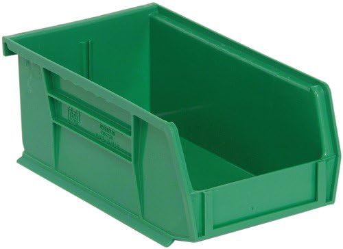 Quantum QUS275MOBGN Plastic Storage Stacking Ultra Bin Mobile, 18-Inch by 16-1/2-Inch by 11-Inch, Green, Case of 3