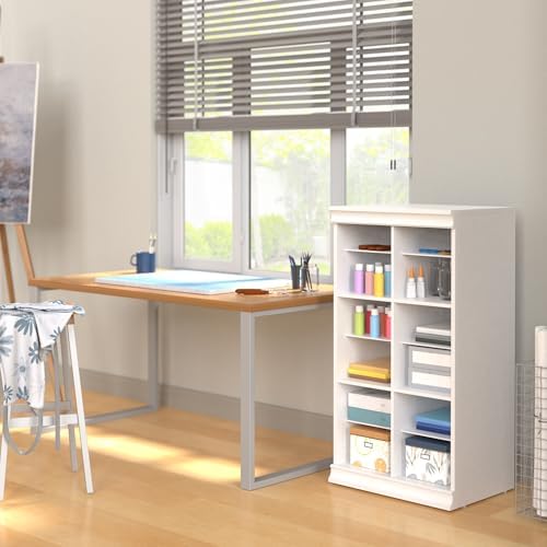 ClosetMaid Modular Storage Shelf Unit with 12 Adjustable Shelves & Divide...