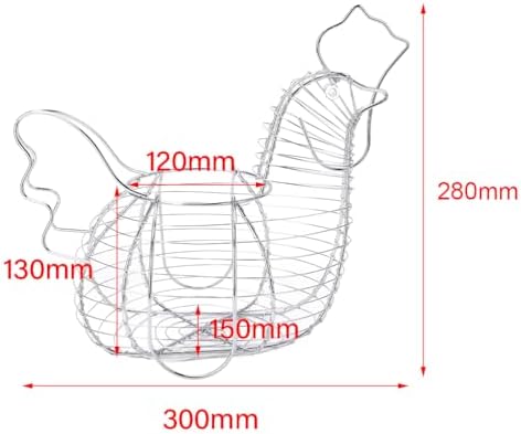 Chicken Shaped Egg Basket Fruit Storage Wire Basket for Home Kicthen