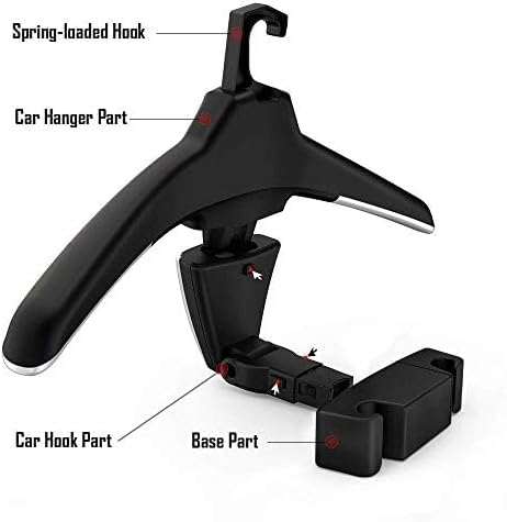 KOLLIEE Car Coat Hanger Headrest Back Seat Coat Hanger Multifunctional Car Ha...