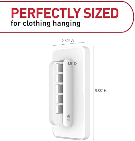 Command Folding Clothes Hanger, Holds up to 5 Hangers 7.5lb, 1.5lbs per Rung,...
