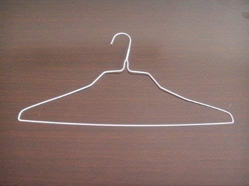 100 Standard White Clothes Hangers - 18" White Wire Hangers
