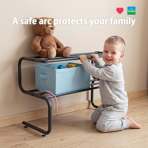 Small Metal Shoe Rack, 2 Tier 5-Shaped Shoe Storage Organizer