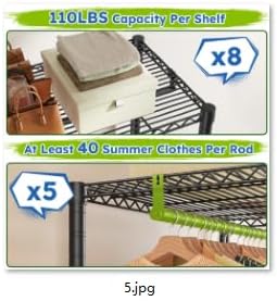Raybee Clothes Rack Heavy Duty,Clothing Racks - Image 5