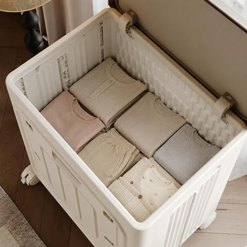UFORU Rolling Laundry Hamper, Large Capacity with Lid & Wheels for Laundry