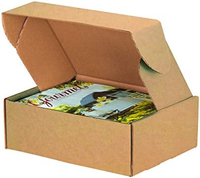 BOX USA Kraft Deluxe Literature Corrugated Cardboard Mailing Boxes, 9" x...