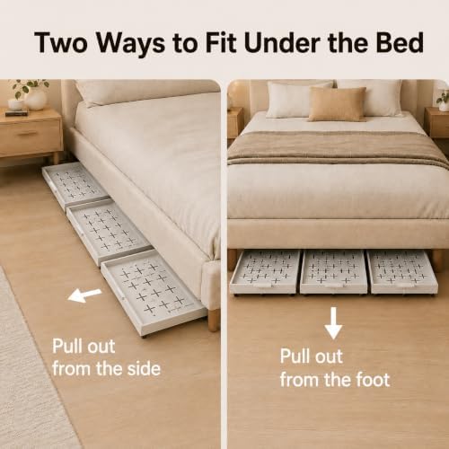 Fokyfok Under Bed Drawers,Under Bed Storage,Under Couch Drawer,1PC