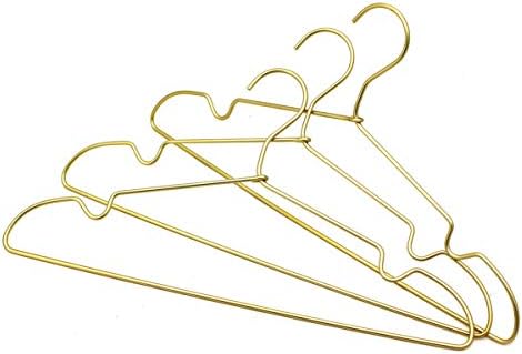 Premium Clothes Hangers 16.5" Metal Gold Coat Hangers Non Slip Hook Laun...