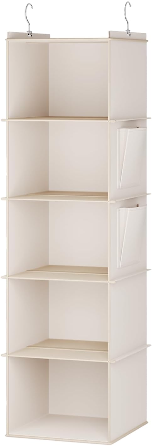 YOUDENOVA Hanging Closet Organizer, 5-Shelf Closet Hanging Storage Shelves - Image 7