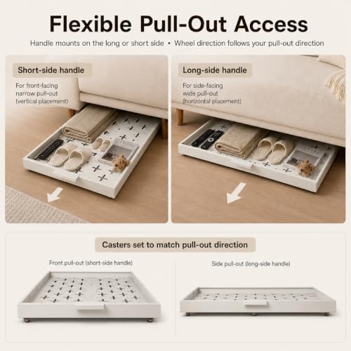 Fokyfok Under Bed Drawers,Under Bed Storage,Under Couch Drawer,1PC