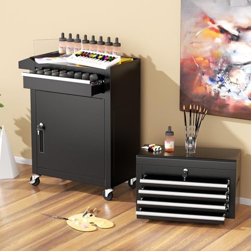 INTERGREAT Rolling Tool Chest with Wheels and 5 Drawers, Detachable Tool Cabi...