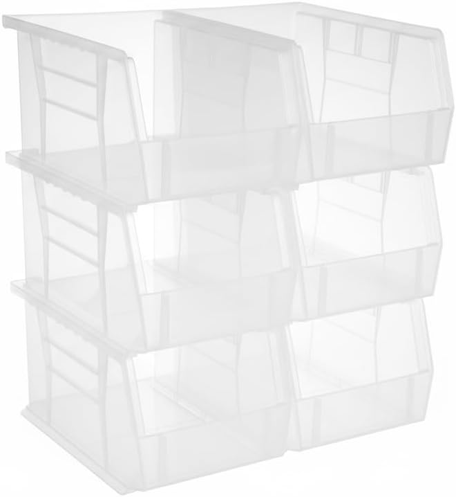 HE HUDSON EXCHANGE 9.5" x 6" x 5" (6 Pack) Plastic Stackable S...