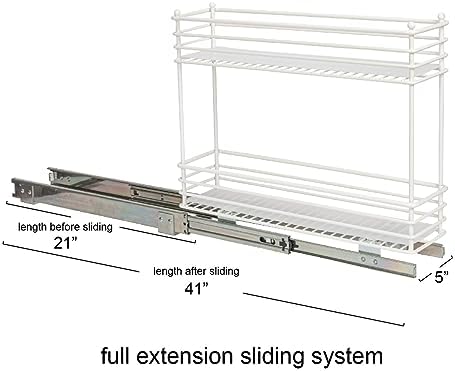 Household Essentials White Steel Artisan Organizer with Plastic Liners, 2-Tie...