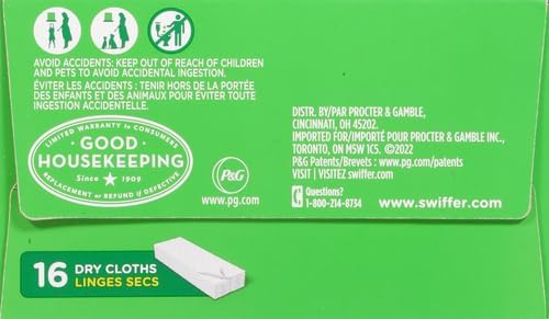 Swiffer Disposable Cloth Dry Sweeping Refills, 16 Count
