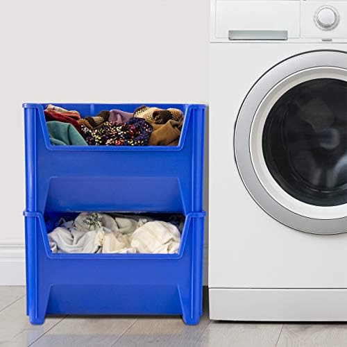 Akro-Mils 13017 Stak-N-Store Heavy Duty Stackable Open Front Plastic Storage ...