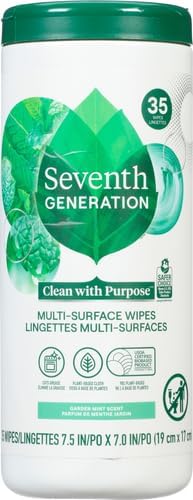 Seventh Generation Multi-Surface Cleaning Wipes, Garden Mint Scent, Cuts Grease - Image 2
