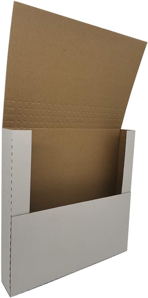 50 Pack 12‘’ Vinyl Record Mailers, 12.5x12.5x2'' Easy-Fold Height adj...
