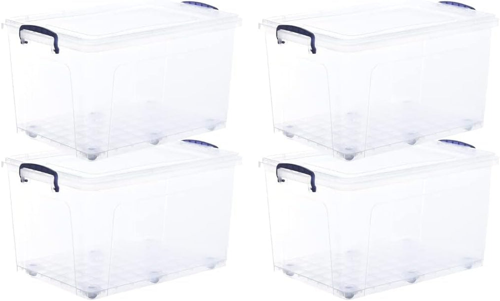 Superio Storage Bins with Lids, Stackable Totes, BPA Free, Odor Free, Organizer