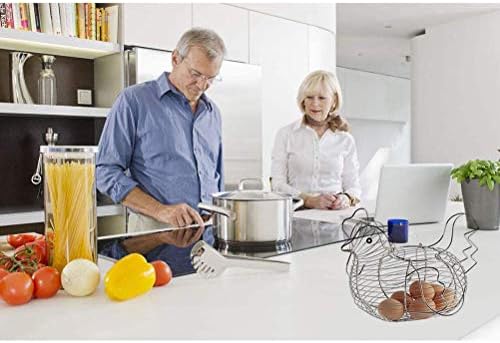 Chicken Shaped Egg Basket Fruit Storage Wire Basket for Home Kicthen