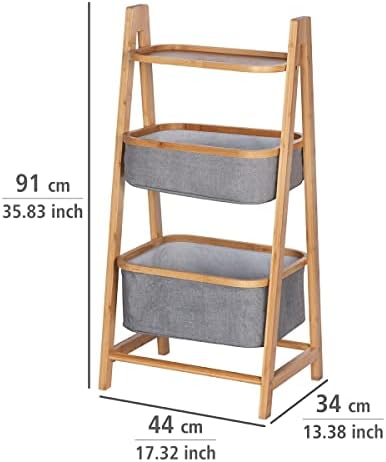 WENKO Shelving Unit with Two Storage Baskets, Open Shelf for Bathroom, Bedroo...