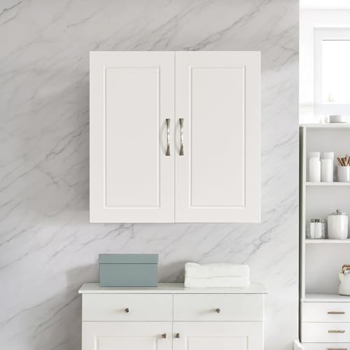 Wall Mount Bathroom & Laundry Storage Cabinet, Wall Size, White