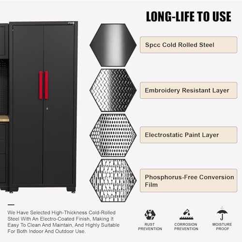 Garage Storage Cabinet System - 2 * 6-Pcs Workshop Set