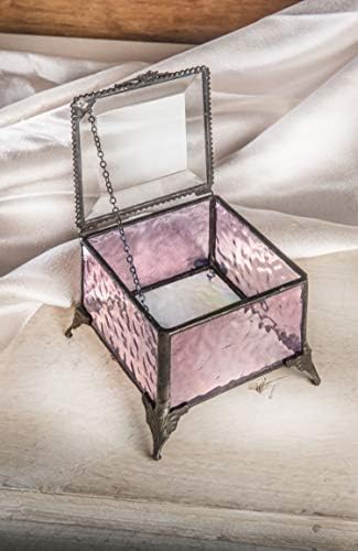 Personalized First Communion Gift Keepsake Box for Girl Stained Glass Engrave...