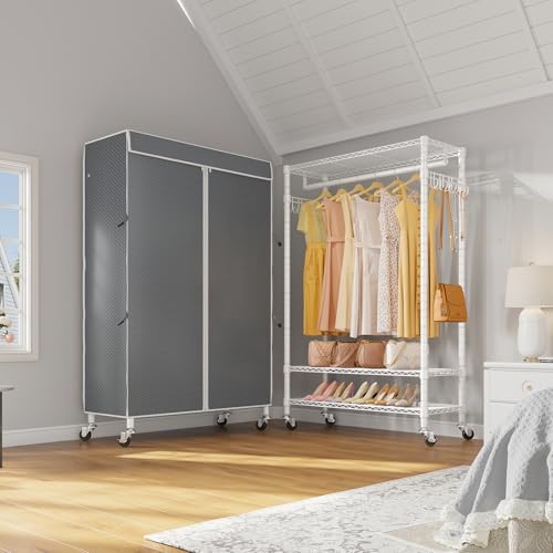 VIPEK R3C Covered Clothing Rack for Hanging Clothes Rolling Closet