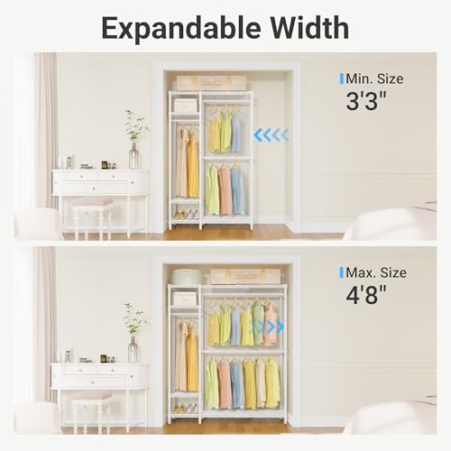 VIPEK X20 Expandable Metal Clothing Rack Adjustable from 3'3" to 4