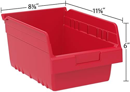 Akro-Mils 30080 ShelfMax Plastic Nesting Shelf Bin Box, 12-Inch L by 8-Inch W...