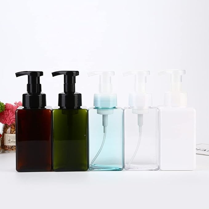 Foaming Soap Dispenser, 450ml Refillable Modern Square Pump Bottle - Image 7