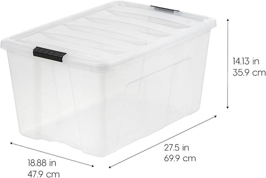 IRIS USA 94 Qt Stackable Plastic Storage Bins - Image 2