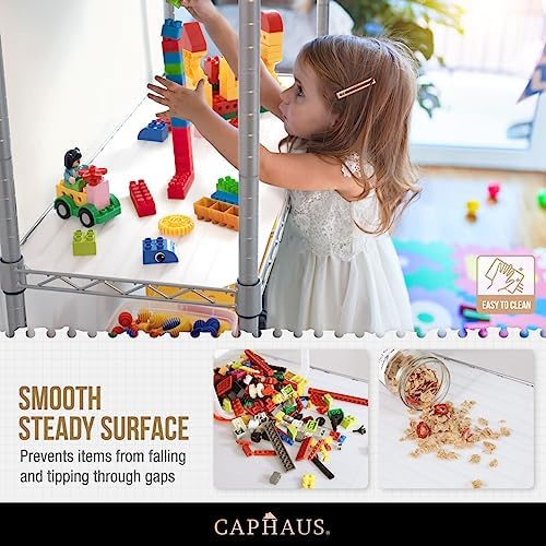 CAPHAUS NSF Adjustable Shelves Metal Wire Shelving Unit w/Liners, Kitchen Sto...