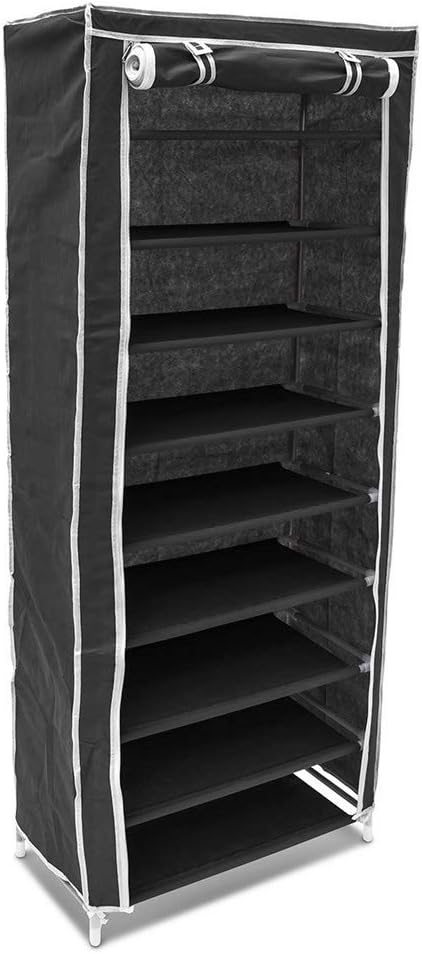 BAKAJI 10-Shelf Modern Compact Shoe Rack