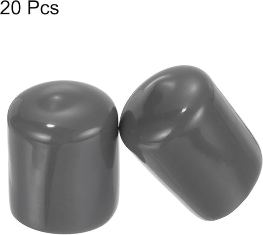 uxcell 20pcs Rubber End Caps 22mm ID Vinyl PVC Round Tube Bolt Cap Cover Screw - Image 2