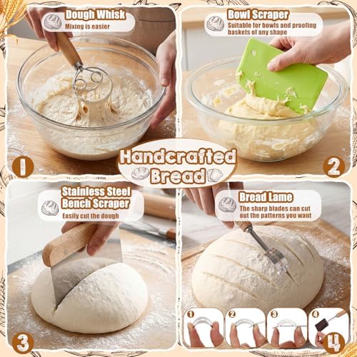 Nitial Sourdough Starter Kit with Proofing Baskets