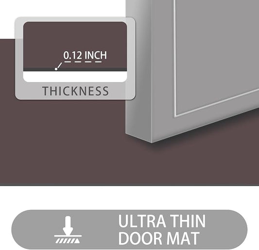 Ultra Thin Door Mat Indoor Entrance, 1/10 in Thin Door Mats - Image 2