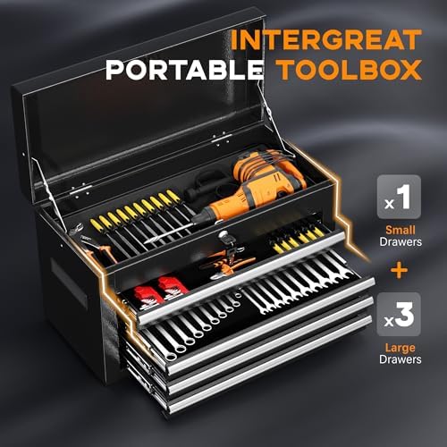 INTERGREAT Rolling Tool Chest with Wheels and 5 Drawers, Detachable Tool Cabi...