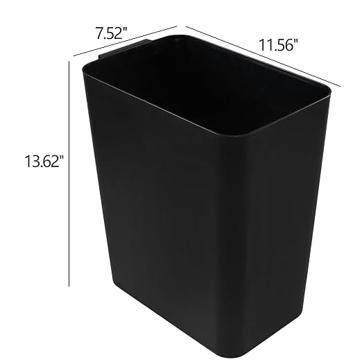 Zopnny 3 Pack 4.5 Gallon Plastic Waste Container, Trash Can Wastebasket - Image 2