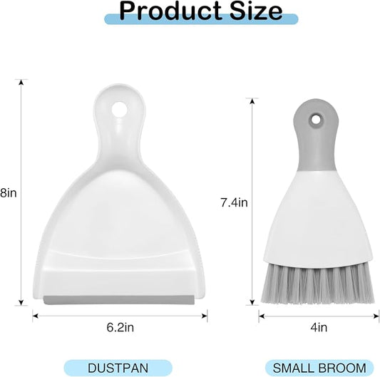 NACENA Mini Dustpan and Brush Set, Small Broom and Dustpan Set Dust Pan and - Image 2