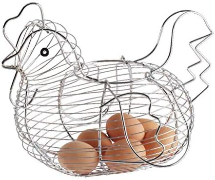Chicken Shaped Egg Basket Fruit Storage Wire Basket for Home Kicthen