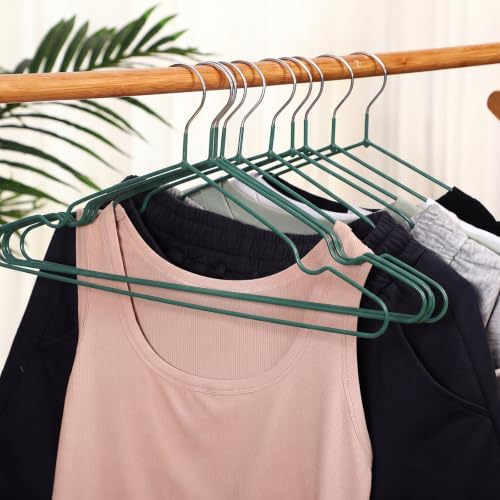 Wesiti 100 Pcs Metal Wire Non Slip Hangers for Clothes Space Saving Hanger St...