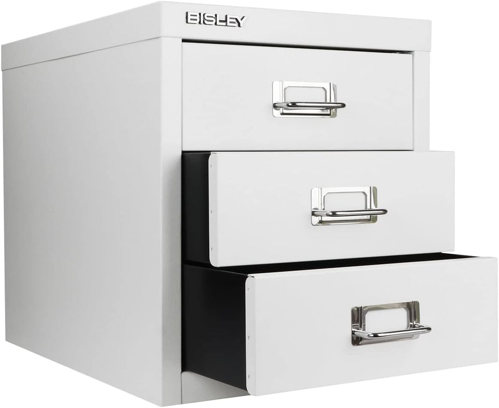 Bisley 3-Drawer Steel MultiDrawer Cabinet - Traffic White