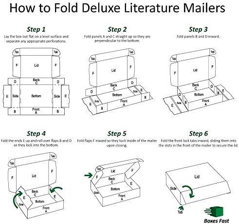 Boxes Fast BFMFL10105 Deluxe Literature Cardboard Mailers, 10 x 10 x 5 Inches...