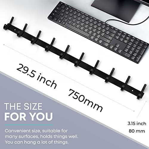 Coat Rack Wall Mount – 30 Inch Stainless Steel Hook Rail with 10 Double Coat ...