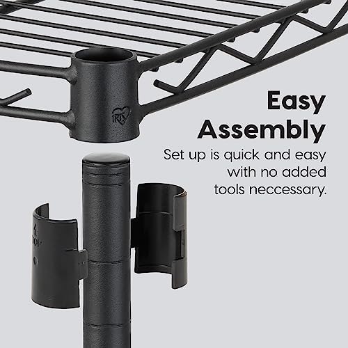 IRIS USA, Inc. 4-Tier Adjustable Heavy Duty Steel Storage Rack with Removable...