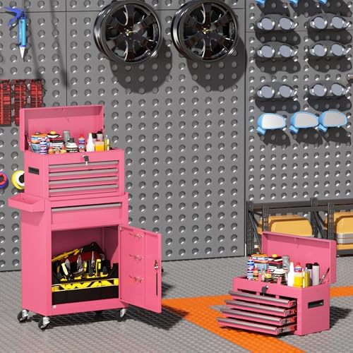 INTERGREAT 5 Drawer Tool Chest with Wheels, Rolling Tool Chest with Enhanced ...
