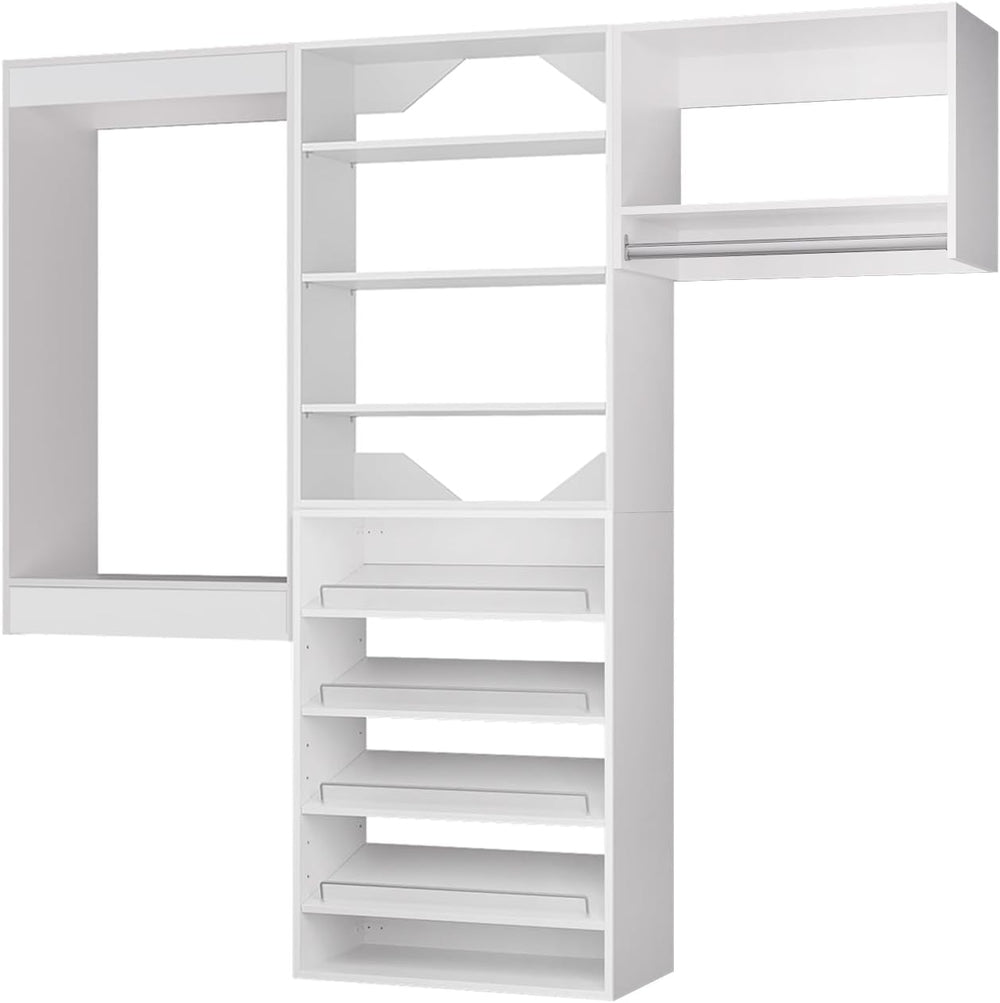 ROOMTEC Modular Closet System, 66" Wall Mounted Modern Closet Organizer ...