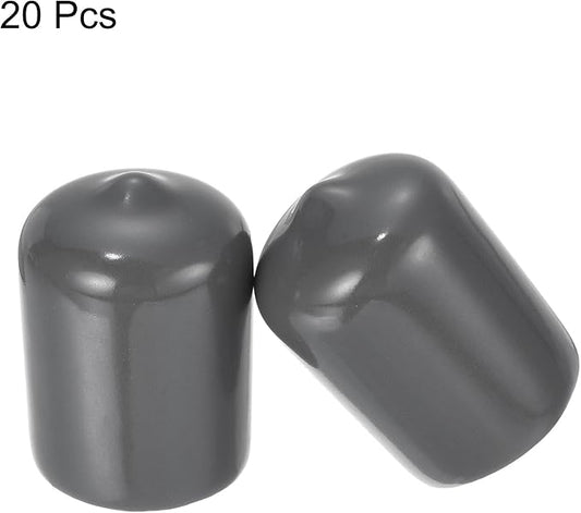 uxcell 20pcs Rubber End Caps 16mm ID Vinyl PVC Round Tube Bolt Cap Cover Screw - Image 2